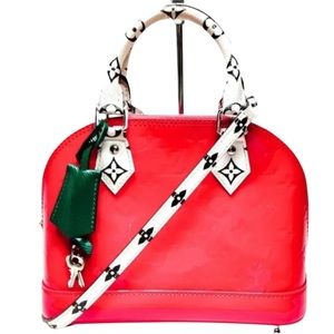 Louis Vuitton Alma BB patent leather handbag
